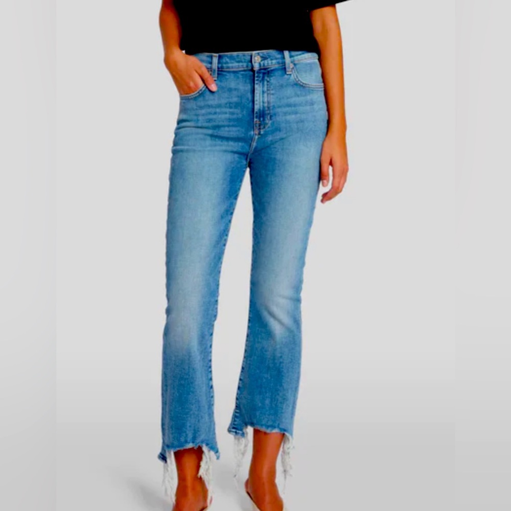 7 for All Mankind Women’s High Rise Cropped Kick Flare Jeans Size 26